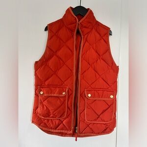 J Crew Red Puffer Vest